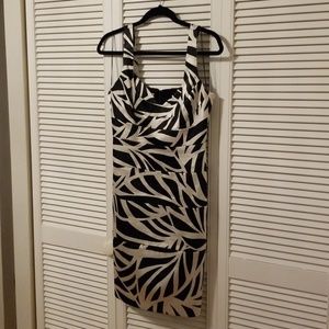 London Times Black and White Cocktail Dress